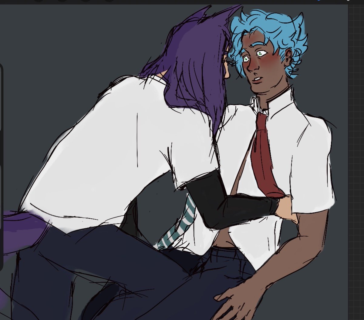 Ferrluvsb4b's tweet photo. No saben lo mucho que pienso en este au y en el angst que puede crearse
 
#bxb #lobbo #fnafhs https://t.co/aIdchZQhCA