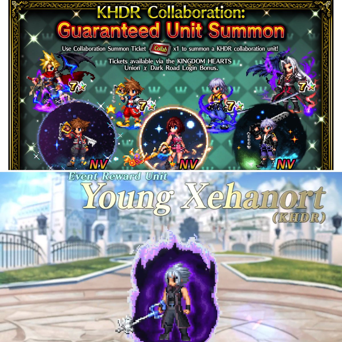DoxycDreamer's tweet photo. Considering how there have been Kingdom Hearts collabs with Brave Exvius and Sora as limited time DLC in World of Final Fantasy.

Can Kingdom Hearts characters also appear in Resonance please? 🙏 https://t.co/Y9t1rxvpfD