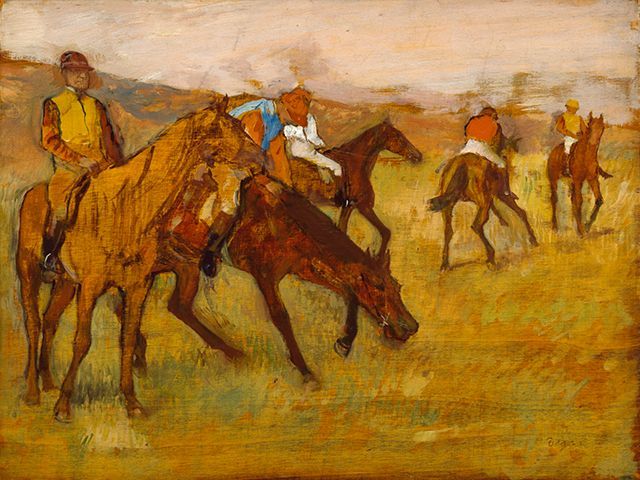 1694❣️ 　エドガー・ドガ / 「開演前」 エドガー・ドガ『競馬レース前』1882-1884年 ウォルターズ美術館