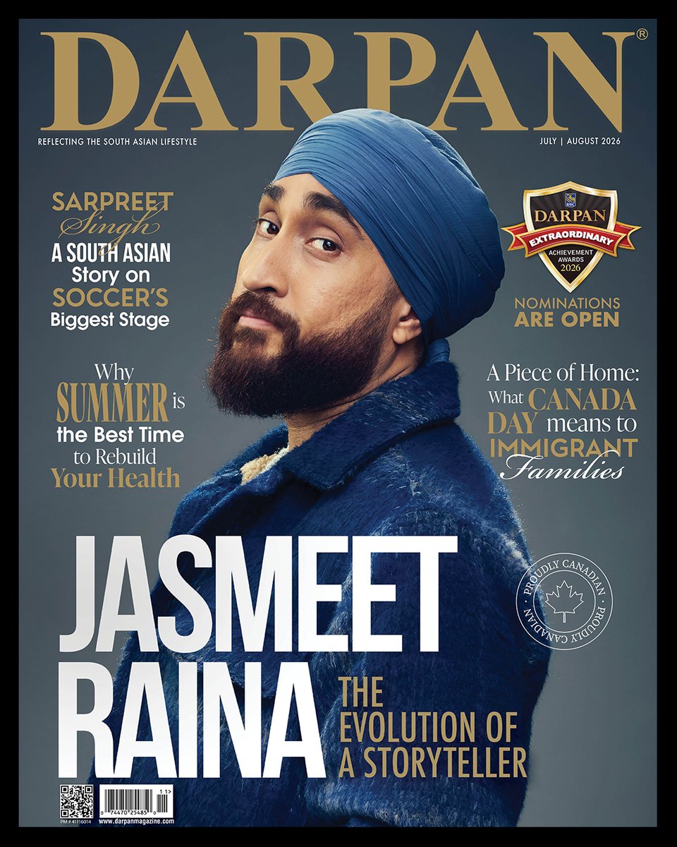 darpanmagazine's tweet photo. The July–August 2026 edition of DARPAN Magazine is here!
Featuring Jasmeet Raina, inspiring community stories, and conversations shaping our times. Grab your copy today.
Read the online edition here: https://t.co/6keGIdxF1S
#DarpanMagazine #JasmeetRaina https://t.co/AGiewOH22e