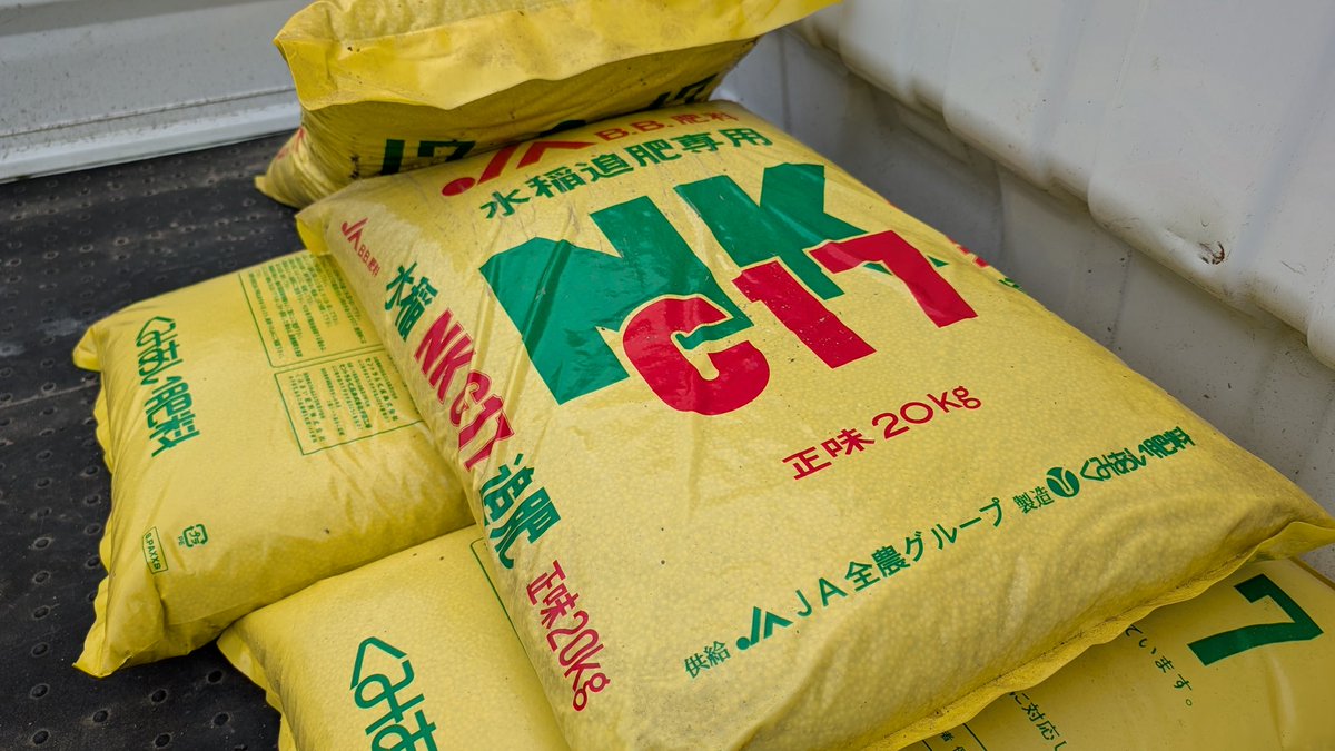 rayafarmer's tweet photo. さて、追肥を散布しよう
うちは元肥少なく追肥は規定量です
収量は減るけど味が良い
友人たちも美味しいと言ってくれるので、たぶん美味しい。 https://t.co/W4APfIWY3B