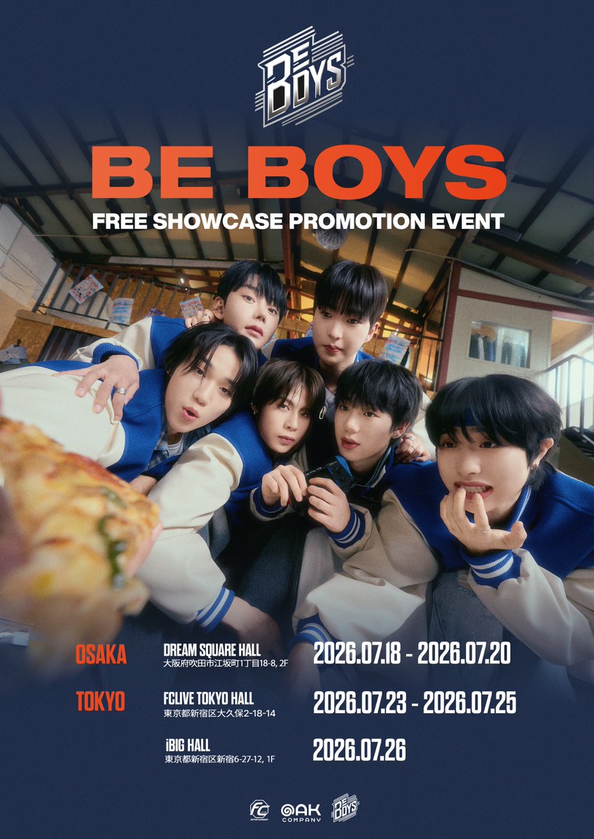 BE BOYS FREE SHOWCASE PROMOTION EVENT ／ 📢本日からイベント