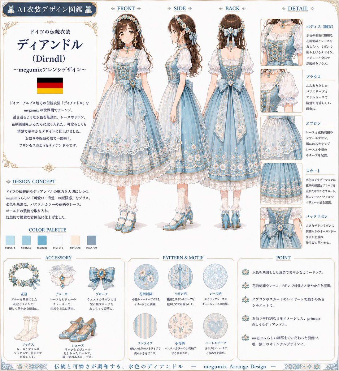 👗AI衣装デザイン図鑑👗 「世界の民族衣装 シリーズ」 Megumix 