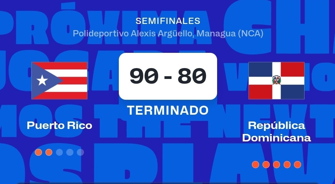 PRBasketRadar's tweet photo. Puerto Rico is headed to the final.
PUR defeats the DR in the semifinals of the FIBA Women’s AmeriCup Centrobasket Qualifiers. 🏀🇵🇷💪 #FIBA #TeamPUR
Imani McGee: 19 PTS
Zaida González: 18 PTS
Jacqueline Benítez: 16 PTS
Pamela Rosado: 15 PTS, 11 AST
Tayra Meléndez: 13 PTS https://t.co/IQBQO0GF0b