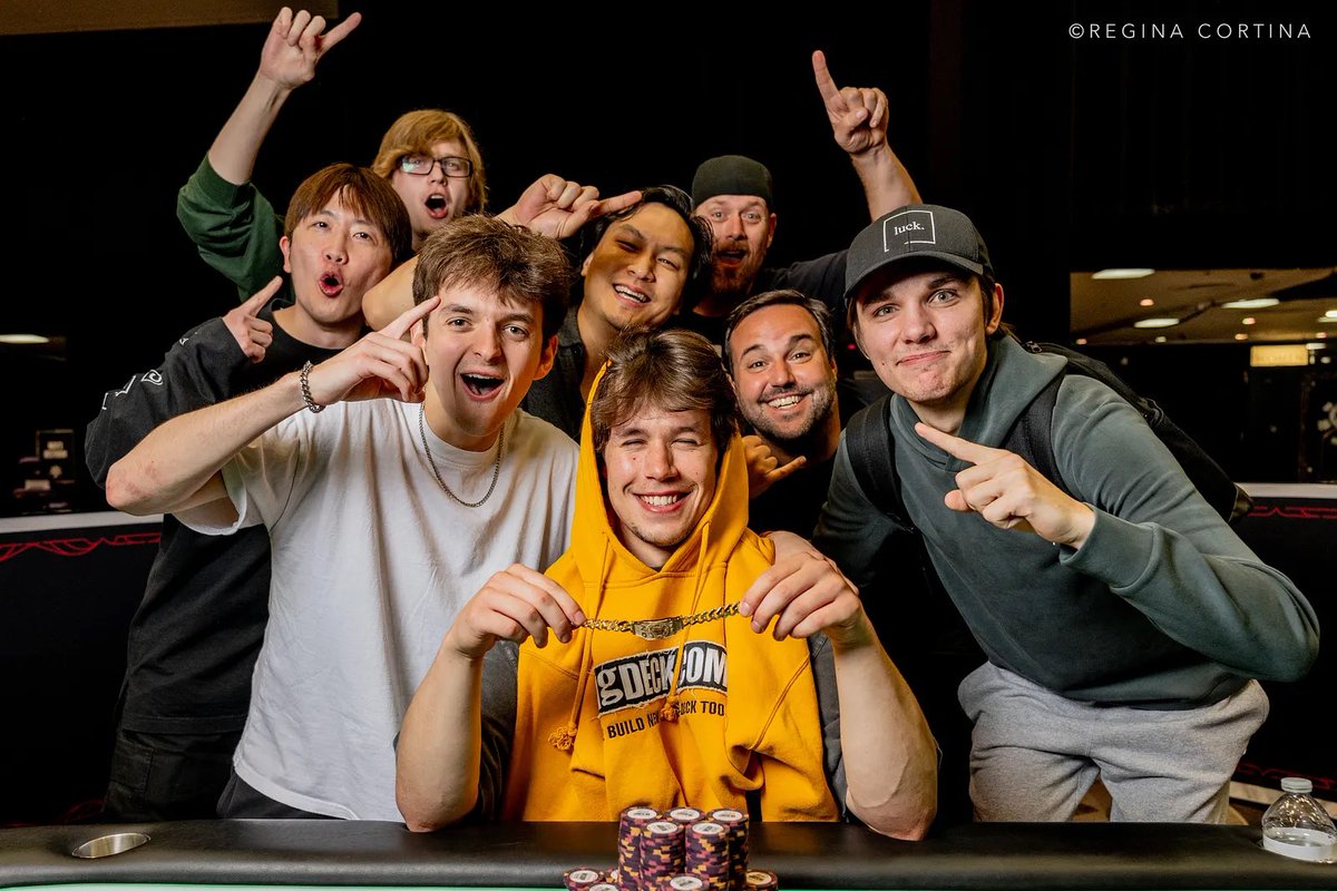 garrettdwire10's tweet photo. Summer=Saved. Thank you God for giving me this opportunity. Special shoutout to @Gr8Turk1977 for all the mentorship. Special shoutout to @JoeyOsterbauer for making sure we had the rowdiest rail possible. Want to thank the MN Poker Community for everything. 1x Bracelet Winner. https://t.co/RMzKSaQg7c