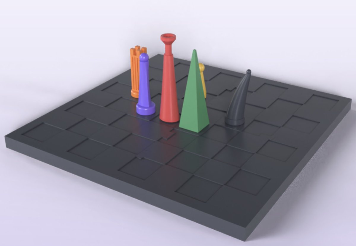 dee_hw's tweet photo. My son and just vibed a new chess set. 

Sending to our 3D printer now. And we'll play in a bit.

What do you think? https://t.co/k2JDd4cOYM