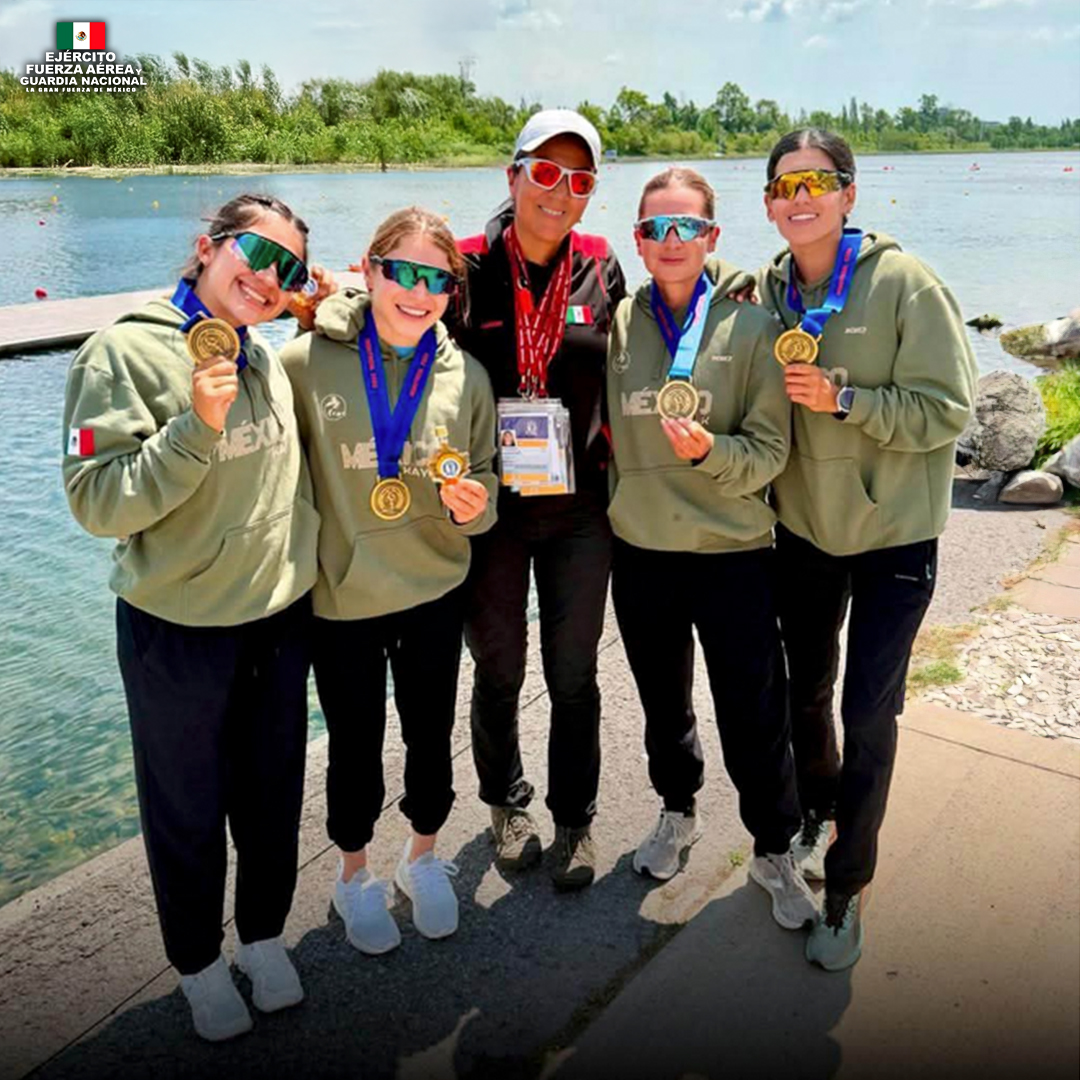 Defensamx1's tweet photo. México, crisol de deportistas militares de excelencia.

Felicitamos a las Subtenientes de Educación Física y Deportes Karina Guadalupe Alanís Morales y Maricela Montemayor Rodríguez, quienes obtuvieron 1/er. Lugar en las pruebas K-2500 y K-4500 Mts., junto a las civiles Ana Hernández y Beatriz Fragoza, en el evento “Panamericano de Canotaje Velocidad y Paracanotaje", que se realizó en Montreal, Canadá, en el periodo del 14 al 16 de julio de 2026.

Este logro refleja la disciplina, el esfuerzo y la dedicación que distinguen a los integrantes del Ejército, la Fuerza Aérea y la Guardia Nacional, cuyo talento deportivo proyecta con orgullo el nombre de México en escenarios internacionales.

#EjércitoMexicano #FuerzaAéreaMx #GuardiaNacional #DeportistasMilitares