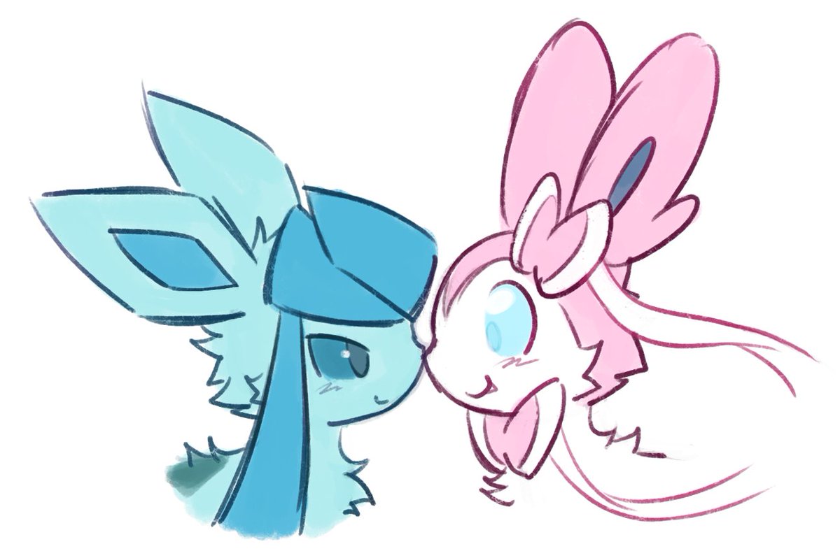 SugarSylvie's tweet photo. Glaceon and Sylveon boop! https://t.co/OGLsPAS8bQ
