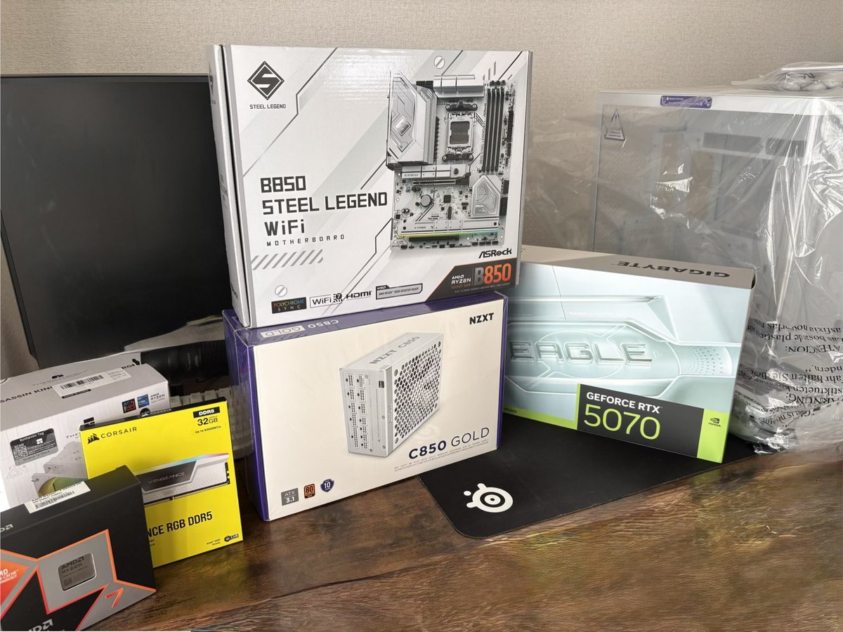 NotShiotan's tweet photo. 久しぶりに自作PC組んでくで〜
#自作PC #NZXT #自作パソコン https://t.co/Htr27S69GS