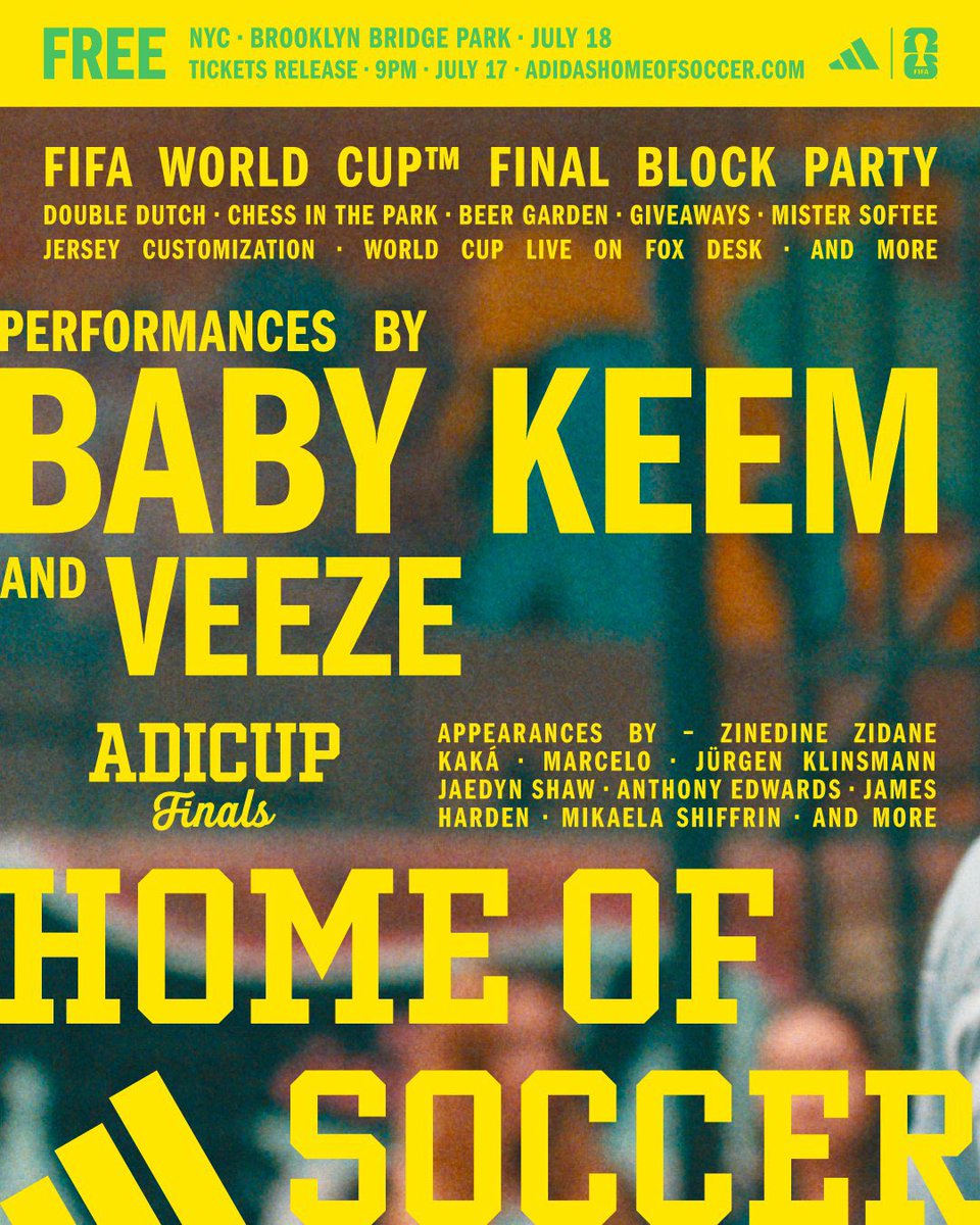 pgLangUpdates's tweet photo. Baby Keem announces a surprise FIFA World Cup performance in New York ⚽️

“The Night Before” 🏆 @adidas https://t.co/erMUYpc79b