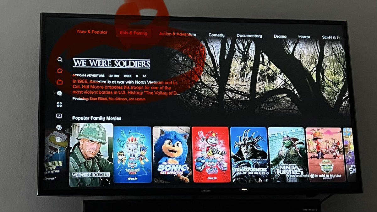 shaunski78's tweet photo. @hbomax 

Try QCing. Why is “We Were Soldiers” in the Kids and Fam section??? Hahaha

GYST https://t.co/0PzWLuaU8e