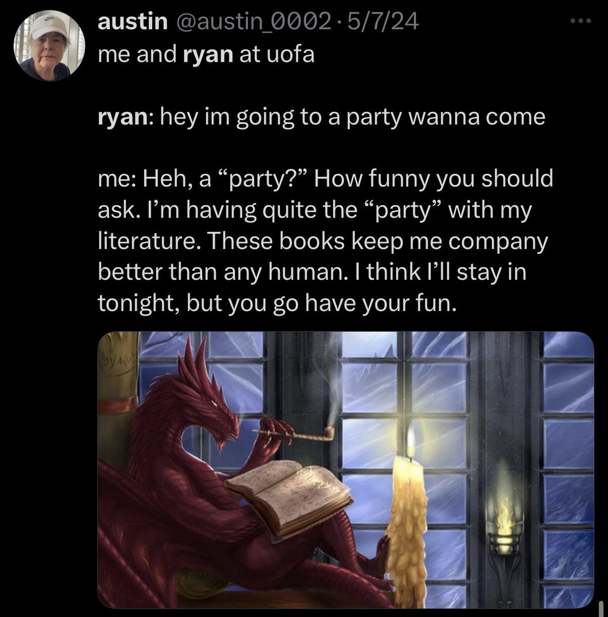 austin_0002's tweet photo. My best material comes when I just make stuff up about Ryan https://t.co/5xCViDjsQ9