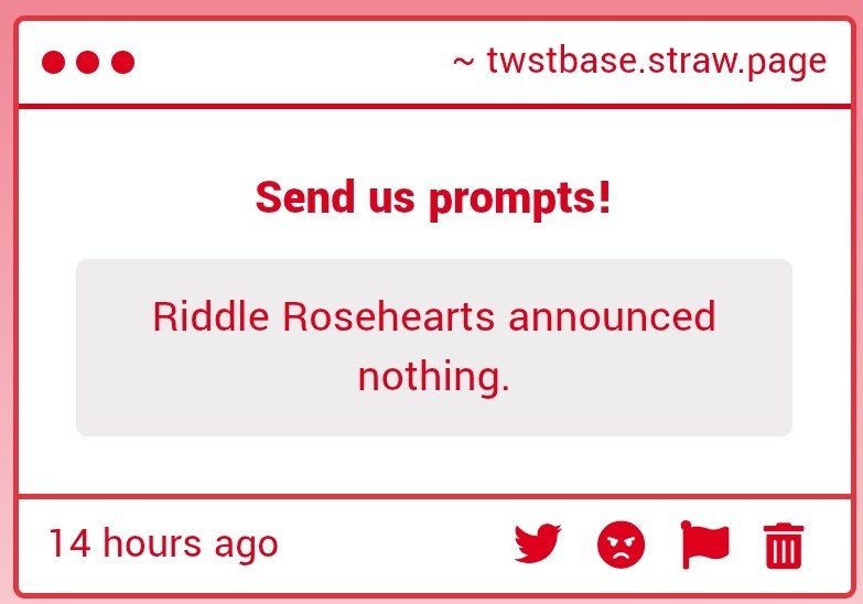 TwstBase_'s tweet photo. "Riddle Rosehearts announced nothing." -> That's odd. Headmage Crowley has sent Prefect Yuu of Ramshackle to investigate!! https://t.co/SrIsgQYcYK https://t.co/TO6pNdlYmG