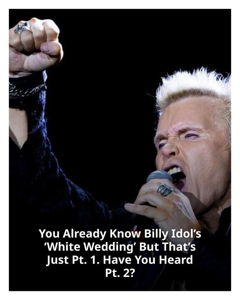 989WMMO's tweet photo. The Billy Idol song you know as White Wedding is only part 1. Have you heard part 2? Its pretty rad! - Ethan 👉 https://t.co/nxtRgZPmwc #BillyIdol https://t.co/cJtsA0Dbet