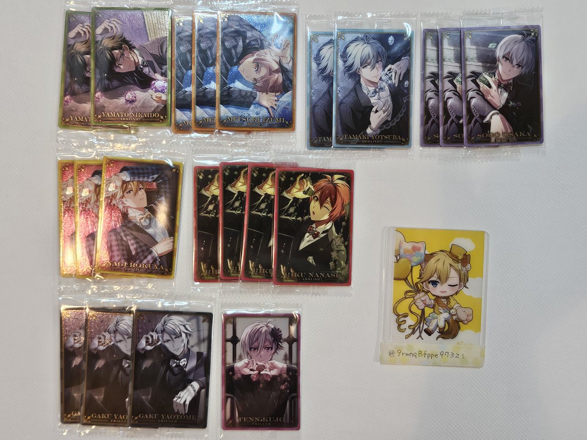 9rwnqBfppe97321's tweet photo. 【交換】アイドリッシュセブン アイナナ ウエハース 27

【譲】
箔：一織、大和、龍之介、悠、巳波
💎：画像2・3

【求】
箔：天

4J(幕張・大阪・福岡)会場付近、名古屋にて手渡し希望
検索からでもお気軽にお声がけください。 https://t.co/jWLInLNuB4