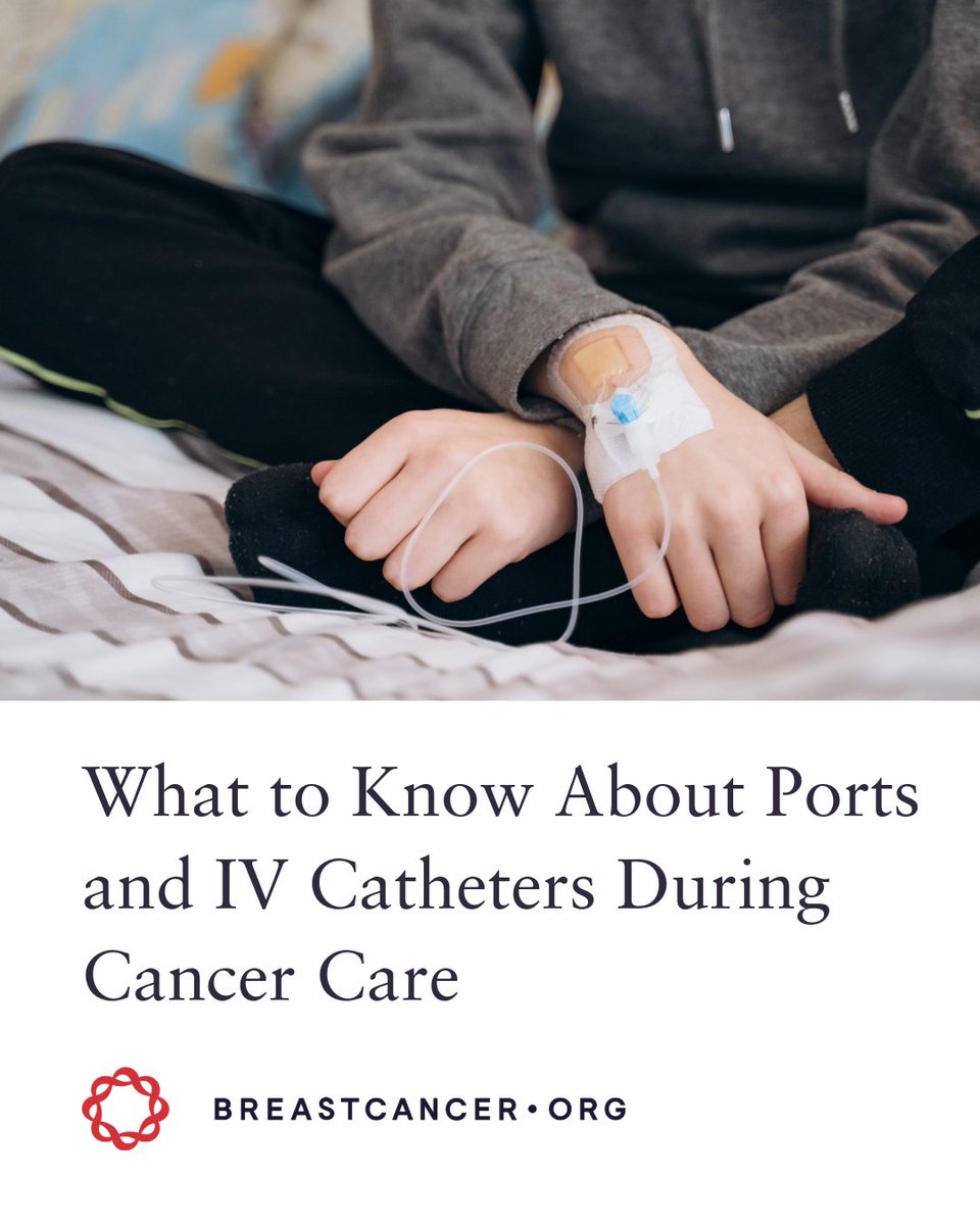 Breastcancerorg's tweet photo. Whether it’s a port, PICC line, or IV catheter, these devices help deliver cancer treatments like chemotherapy into your bloodstream.

Learn how they work and when each is needed: https://t.co/qknBqWqAp4

#breastcancer #chemotherapy  #immunotherapy #cancertreatment #oncology #breastcancersupport #breastcancertreatment