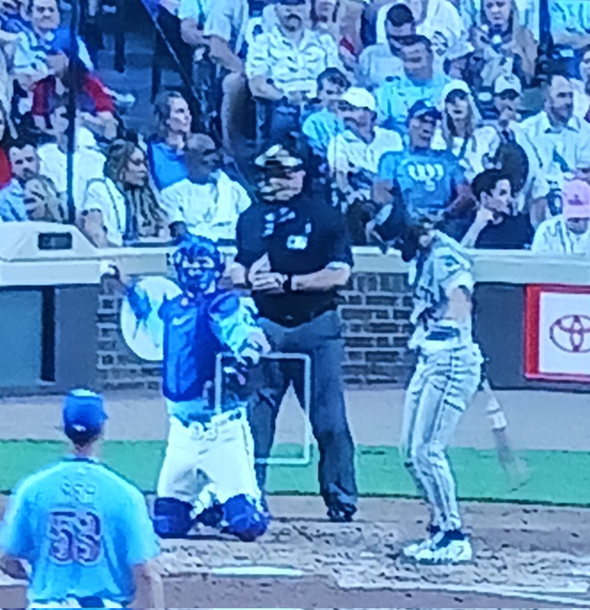 JeffBensonIOWA's tweet photo. Tonight's home plate umpire for the @Twins and Cubs at Wrigley Field in Bruce Dreckman of Marcus, Iowa @MMCRUroyals @MMCRUbaseball #BruceDreckman https://t.co/eqQPgmOsPc