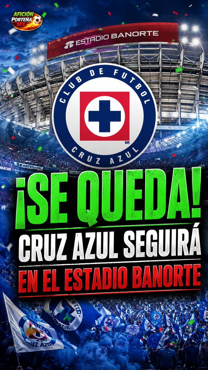 aficionportena's tweet photo. 🚨 ¡Se acabó la novela!

Cruz Azul seguirá jugando como local en el Estadio Banorte. 🚂

El club hizo valer el contrato vigente y alcanzó un acuerdo para mantenerse en el inmueble.

¿Esto le da estabilidad a La Máquina o ya es momento de construir su propio estadio? 👀

#CruzAzul https://t.co/5lzQ7G4kdN