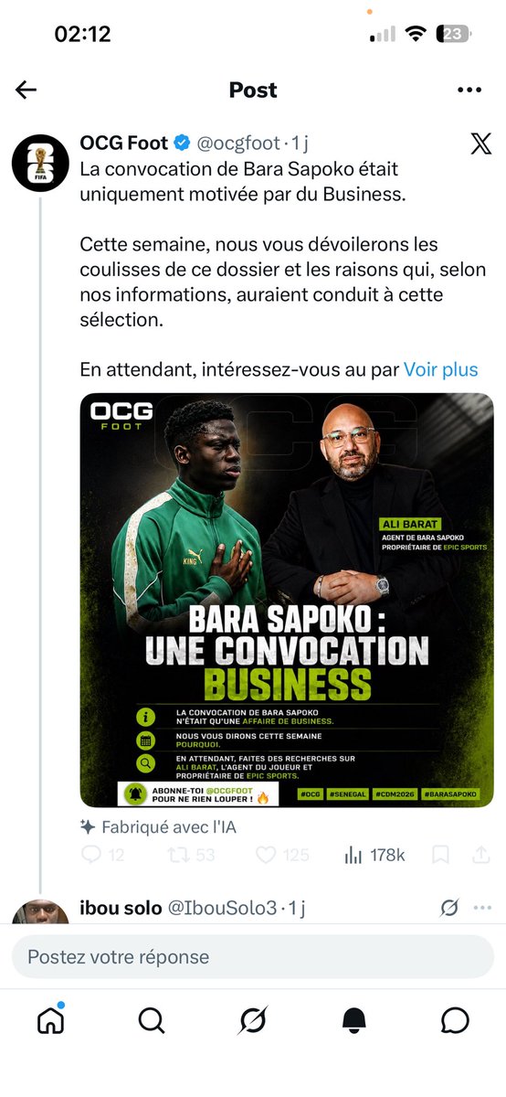 IbouSolo3's tweet photo. @Ahmadoubamba36 Retweet que tu as fait sur ça https://t.co/0CnA0jqDJ7