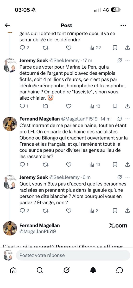 SeekJeremy's tweet photo. @MagellanF1519 @ALeaument T’inquiète, j’ai la preuve de ton racisme décomplexé https://t.co/Jis35KVQ1O