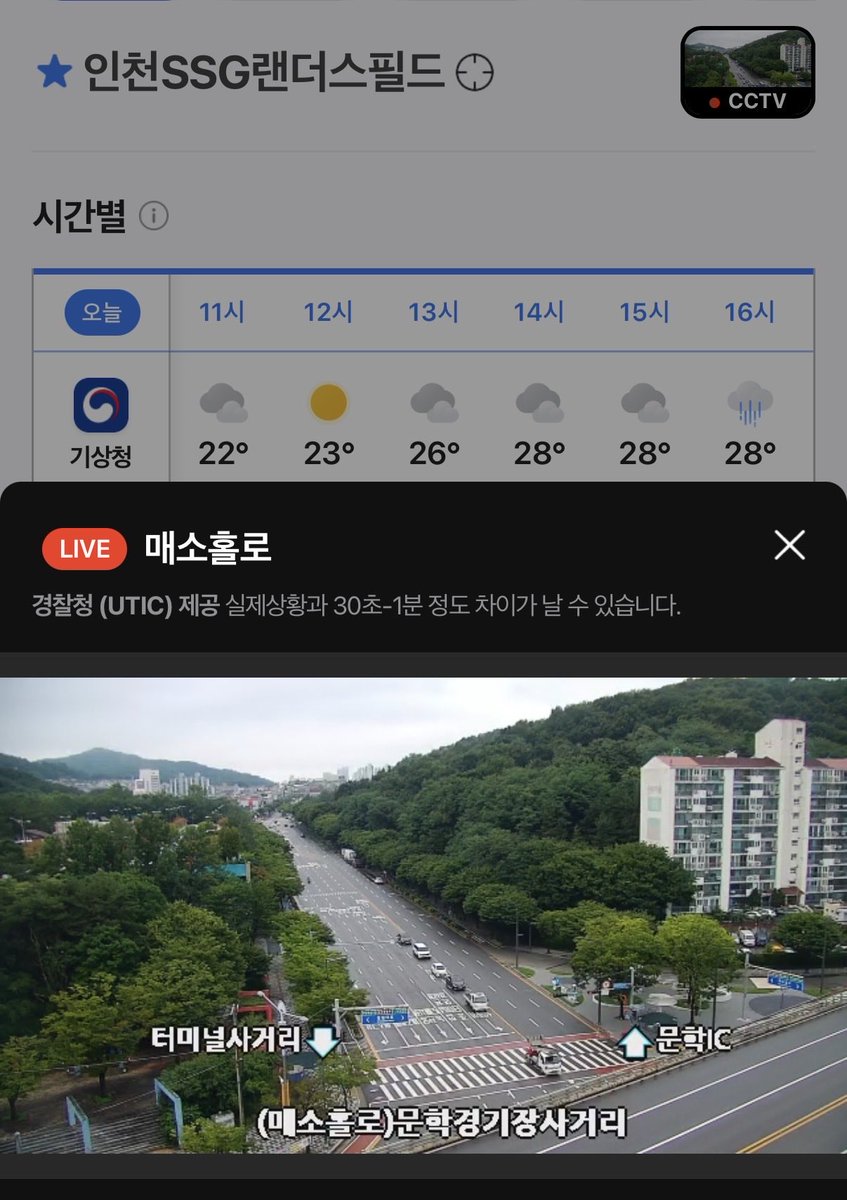 5iat1gers's tweet photo. 나 맨날 날씨 확인할때 네이버 야구장 날씨로 보는데 여기 경기 일정이랑 경기 시작 시간도 찍혀서 나오고 사람들이 지금 거기 날씨 서로 어떤지 알려주는 채팅창도 있고 근처 CCTV도 볼 수 있고 예보비교도 가능해서 보기 편함 ㅊㅊ합니다 https://t.co/adtDUq7cAV