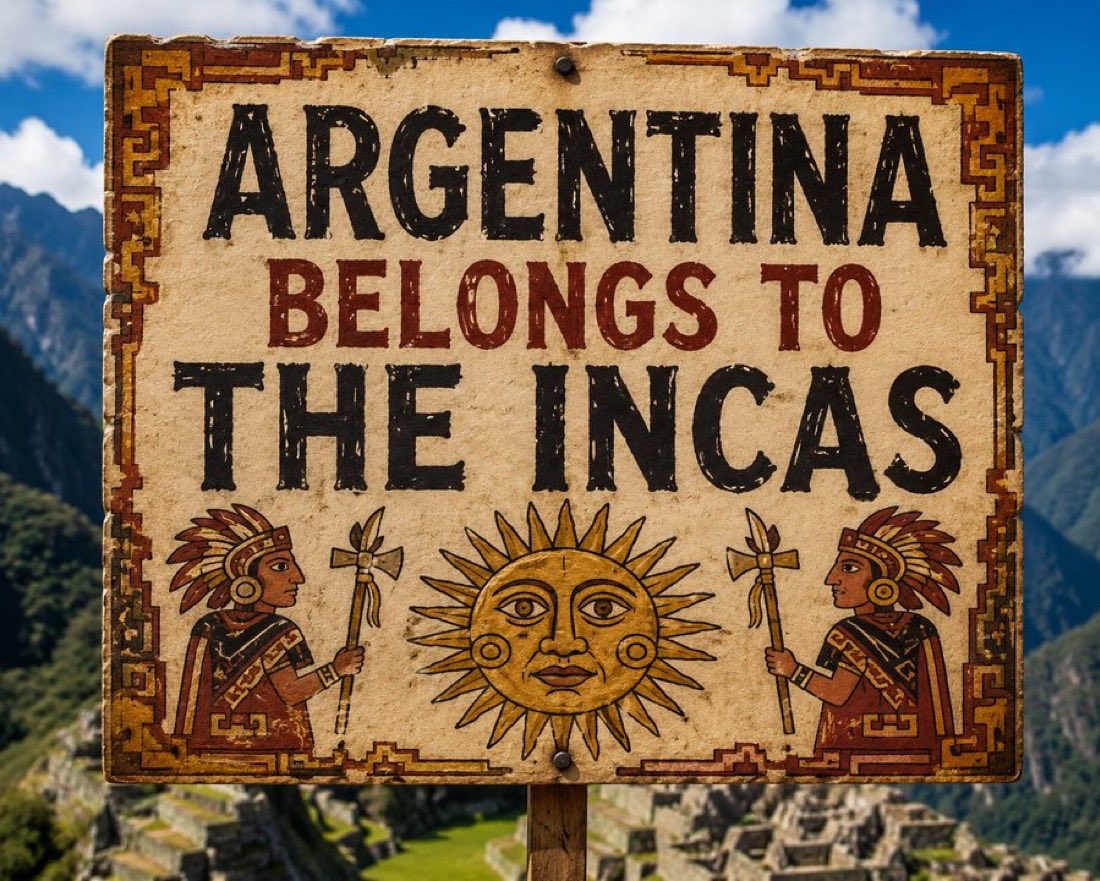 SirDaav's tweet photo. @MandsBTS14 Total bullshit

Argentina was created from land grabs theft murder and genocide.

Even in your own school books it’s there.

Nasty dirty thieving colonists give your country back to the Incas. https://t.co/tEzmqSeWW1