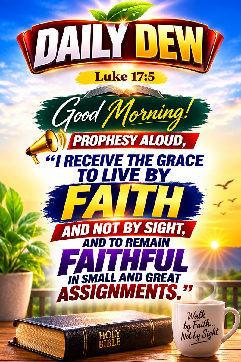 gebcgbagada's tweet photo. *DAILY DEW* 

Luke 17:5 
The apostles said to the Lord, "Increase our faith!"

@NurseryAnd 
@bnpsgbagada 
@oluwaremilek 
@Oluwaremilekun7 
@gebcgbagada https://t.co/XSe25g8KUI