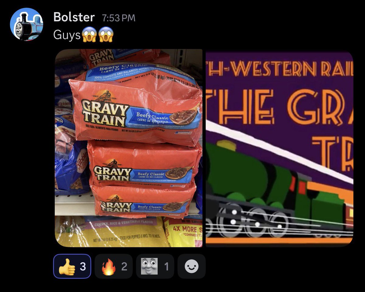 OOC_TSI's tweet photo. THE GRAVY TRAIN IRL 😲 https://t.co/71STZMZSI9