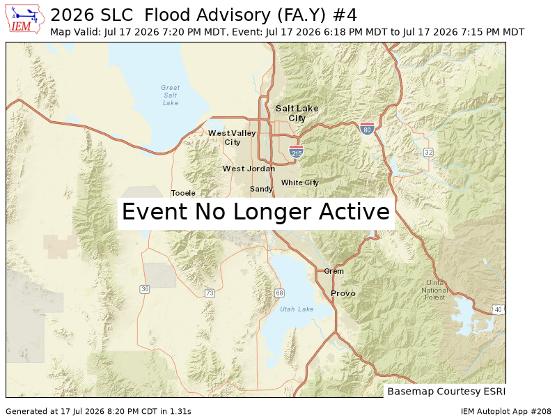 AutomaticWX's tweet photo. SLC expires Flood Advisory for Salt Lake [UT] https://t.co/0eDoURwsoa https://t.co/uNdKo9LL3O