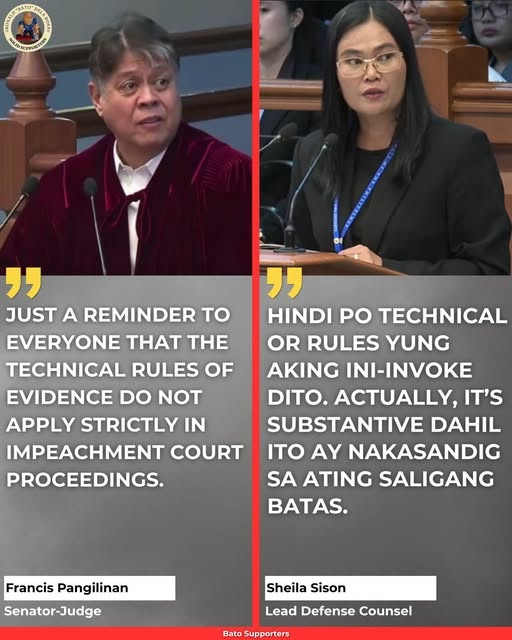 EL_FlLlBUSTERO's tweet photo. 🎙️THIS IS A MIC DROP MOMENT FROM ATTY. SISON.

Kiko Pangilinan brushing substantive rules off as a basic "technicality" because it's an impeachment court. But Atty. Sison completely schooled him.

There is a MASSIVE difference between strict courtroom rules of evidence (procedural) and the Constitution itself (substantive). The Senate can relax its rules, but they CANNOT relax the Constitution.

 Calling a constitutional right a "technicality" is gonna make Miriam Defensor Santiago CRINGE from the grave.
