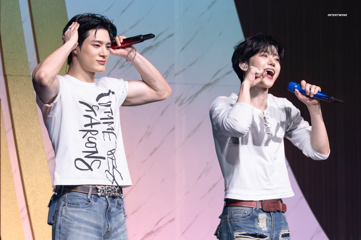 INTERTWINE2313's tweet photo. 260711 JNJM DUALITY Macau

#NCTJNJM #NCTDREAM
#제노 #JENO 
#재민 #JAEMIN https://t.co/aZNmlY6k9x