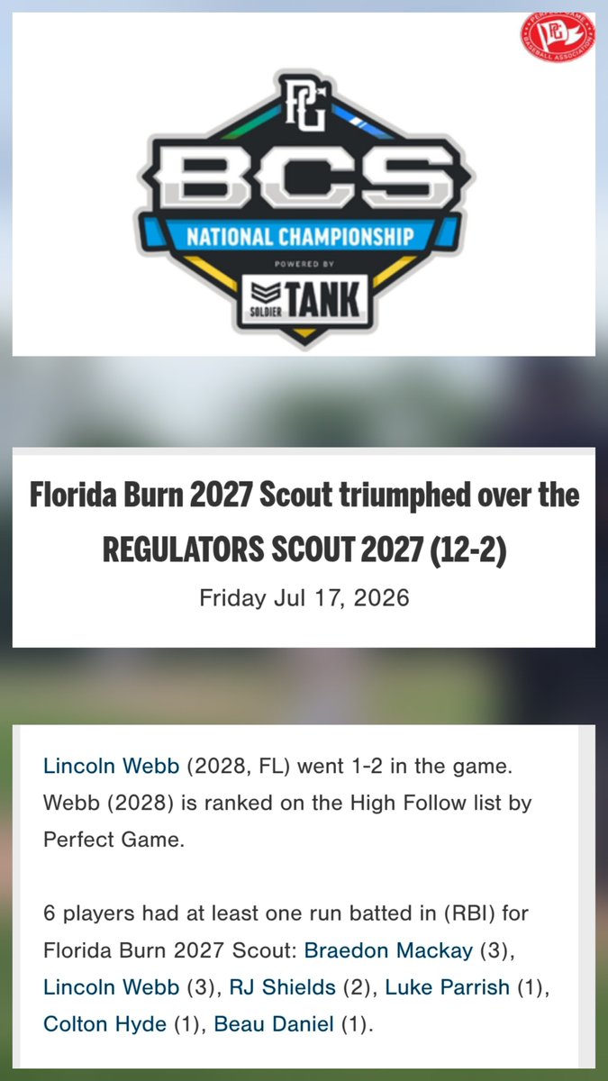 LincWebb28's tweet photo. 3 RBI Double c/o 2028 C, RHP, 3B
Venice, Florida 
Team: Florida Burn Scout 2027
@FloridaBurn @Florida_PG #bcs #uncommitted #catcher #pitcher #rhp #3B #baseball #LincolnWebb28 https://t.co/Ddot5NzP1s