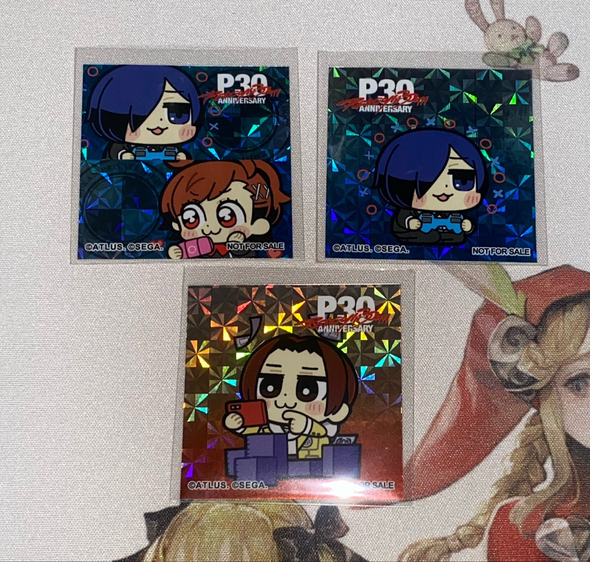 yatsuki1712's tweet photo. ペルソナ　30th  ぶくぶ

譲
P3_2種、P5X

求
P1異聞録＆P4x2（セガストア）、P2罪＆罰（コトブキヤ）

P32種はセガストア特典と交換優先
纏めた交換希望です
郵送のみ https://t.co/y0Uxv7RORo