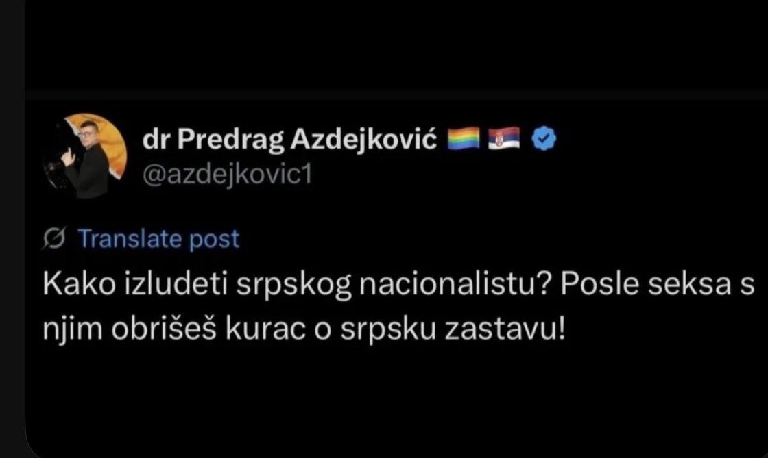 palos54's tweet photo. @azdejkovic1 Увијте се обојица у Српску заставу у коју си издркао.. https://t.co/afes8vYoiY