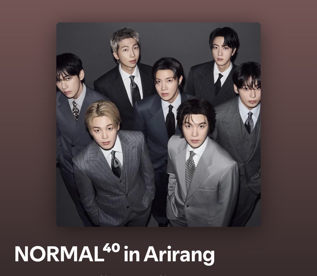 tsukkiroom's tweet photo. 🍃| PLAYLIST SPOTIFY ↓

40 normal (clean²⁰ &amp; explicit²⁰ - single ver.)
5 arirang bsides (clean) 
5 normal clean &amp; explicit korean ver. &amp; inst.

🔗:https://t.co/2F36XGVxtW

#BTS_ARİRANG #BTS_NORMAL https://t.co/cX5vzd0xtG