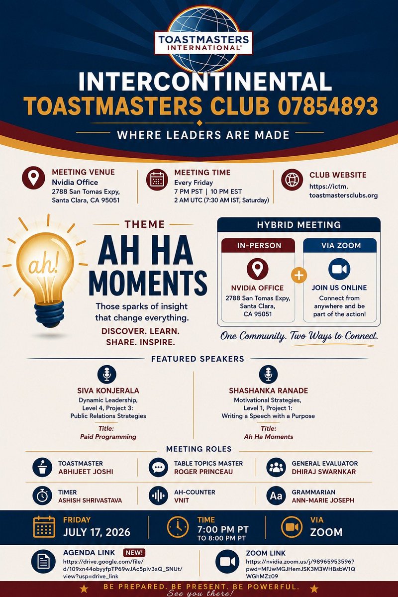 iCU365media's tweet photo. You are welcome to join. Click photo for meeting info to connect. #ToastmastersOnline
#Fridays #publicspeaking https://t.co/2Kj9Uop249