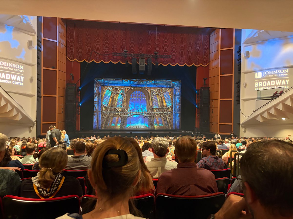chollenback's tweet photo. Even the Canadian smoke couldn’t keep a packed house away from Spamalot in Milwaukee! (Even if the smoke is a decent metaphor for this administration!) Thanks for the laughs, Ser @EricIdle 🎭🫶🏼 https://t.co/Wh5IOq5fcO