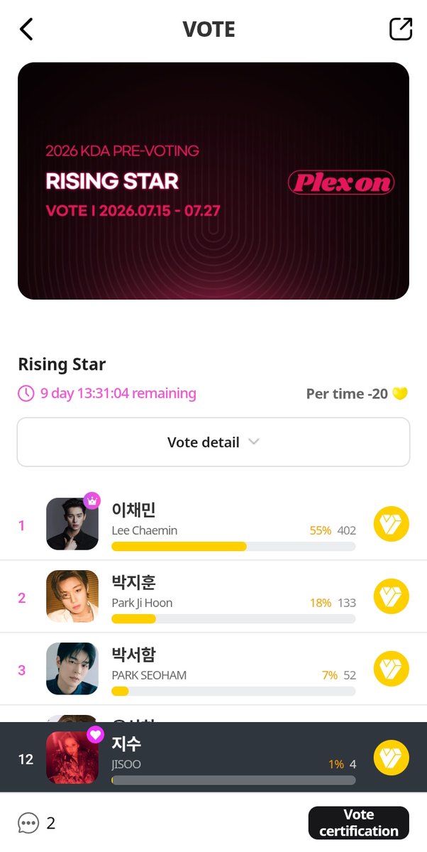 folklorerain's tweet photo. actress #JISOO has been pre-nominated for 4 categories at the Korea Drama Awards

- Hot Star (Female)
- Global Star
- Rising Star
- Best Couple (with Seo Inguk)

voting is now open on the My1Pick app and the Celeb Champ app

top 20 advances to the next round https://t.co/qsBC5ysyA4