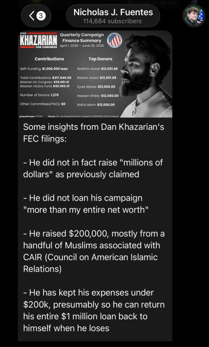 ImperiumFirst's tweet photo. Nick Fuentes brutally takes down Dan Bilzerian’s jewish congressional campaign

“This is what happens when unserious people get involved and want everyone to ‘just do something’ without doing any work or planning.” https://t.co/bCT7ZwMPM6