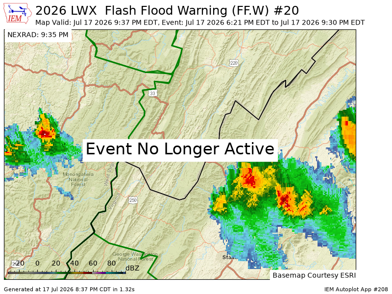 AutomaticWX's tweet photo. LWX expires Flash Flood Warning for Pendleton [WV] https://t.co/Q0qr5Re2PM https://t.co/x8CH3SUeCz