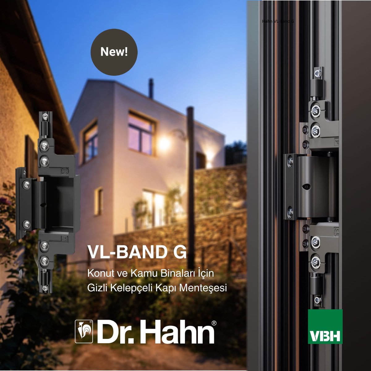 VBHTurkiye's tweet photo. Dr.Hahn VL-BAND G
Konut ve Kamu Binaları İçin Gizli Kelepçeli Kapı Menteşesi 

VL-Band G, Hahn VL sistemi içerisinde kapıyı yalnızca sıkma parçalarıyla güvenli şekilde sabitleyen ilk gizli kapı menteşesidir.Böylece kapı profilinde delme veya freze işlemi gerektirmez.

#vbhtürkiye https://t.co/D63maMMzao