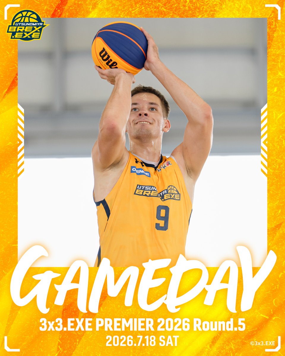 brex_exe's tweet photo. GAME DAY!!
3x3.EXE PREMIER 2026 Round.5

重要なRound.5、1戦1戦、チーム一丸となって挑みます！

▼スケジュール
12:40 vs. SHINAGAWA CITY.EXE
14:05 vs. 3STORM.EXE
16:40 SF
17:15 FINAL

▼LIVE配信
https://t.co/MJRmSq3qze

#BREXEXE https://t.co/UEAvu2Z886