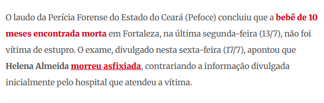 TheTrvth22's tweet photo. @tsukihana234 @mlkliso123 @emosujo Já foi comprovado pela perícia que não houve estupro, mais um caso de falsa acusação que culmina no fim da vida de um "inocente" - nesse caso entre aspas por não serem tão inocentes assim e terem causado a morte da bebê. https://t.co/QeG84qIGAS