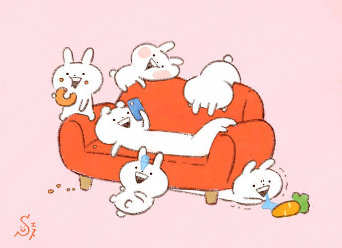usagyuuunS's tweet photo. 今日は１日うさぎゅーんたちと
まったりだら〜りしちゃう？ https://t.co/TPdCmSQSdO