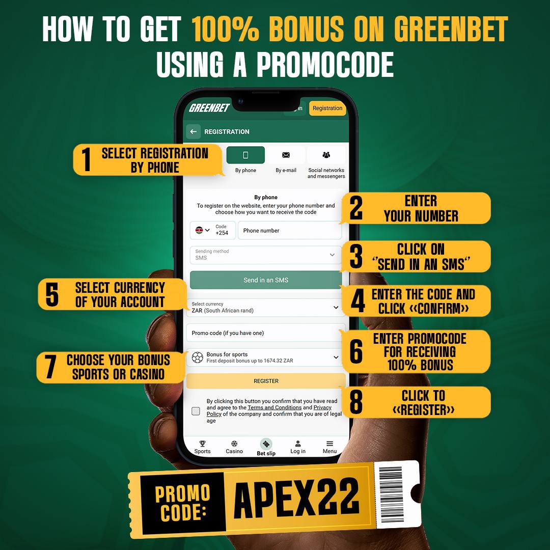 winners254's tweet photo. Let's register #Greenbet account

Link https://t.co/bjbl6EiIig

Promocode Apex22 

Download app https://t.co/qyWGHCDI9c

I'll drop odds in a few

Get 100% bonus on your first time deposit https://t.co/eIkapxaKel