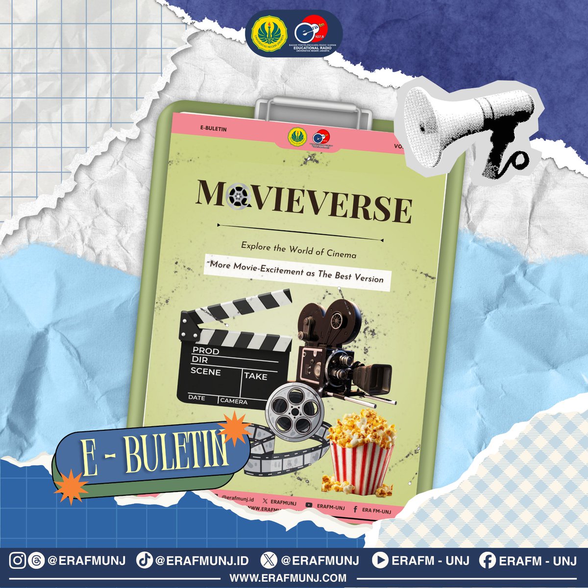 ERAFMUNJ's tweet photo. 🎥 E-Buletin Vol.2: Movieverse! 🎬

​Spesial buat Edufriend pencinta film! Ada rekomendasi seru, soundtrack ikonik dan quiz menarik dalam E-Buletin edisi bulan Juli ini 🍿✨

Lights, camera...happy reading Edufriend! 💛
https://t.co/c9Xhhw8CEG

#ERAFMUNJ #EBuletin2026 #MOVIEVERSE https://t.co/bEdKdZsWVc