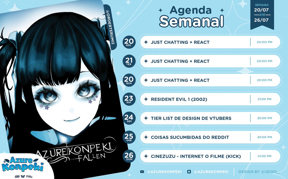 azurekonpeki's tweet photo. 🚨 AGENDA DA PRÓXIMA SEMANA 🚨 https://t.co/O28R4hx3Tv