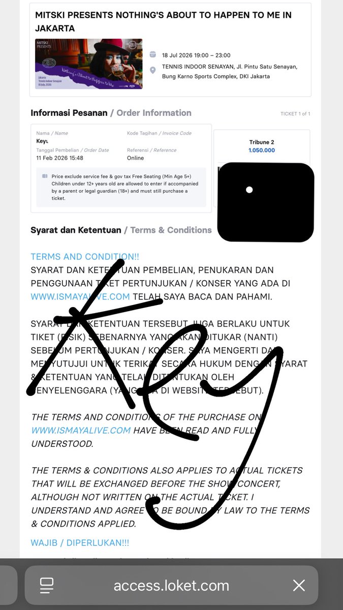 plasticl0ve's tweet photo. wts mitski jakarta 
tribune 2, 1 tix
800an ajahh boleh nego

#mitskijakarta #wtsmitski #wtbmitski #mitski https://t.co/kkIEAnUzAk