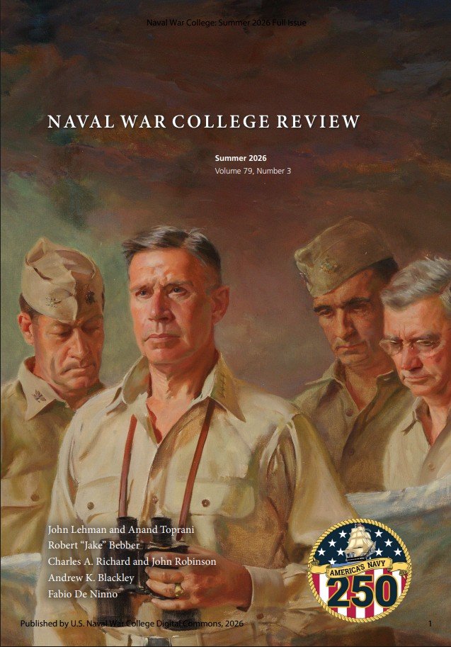 GrayConnolly's tweet photo. Oustanding cover art by the @NavalWarCollege & great to see John Lehman (one of the best US Navy secretaries) here - also in his excellent memoir, I read he is the nephew of Princess Grace of Monaco who herself assisted the USN's cold war basing in the Mediterranean #Seapower https://t.co/vPSy2wxQWC