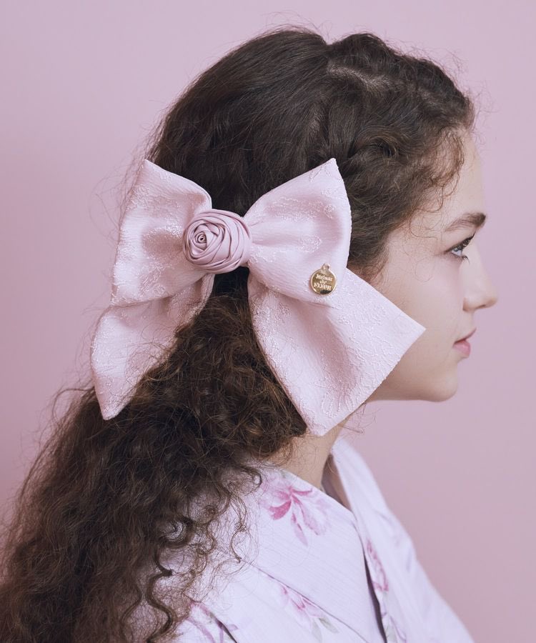 Hair Accessory🎀／ 上品なジャカード素材と大きめリボンが目を引く